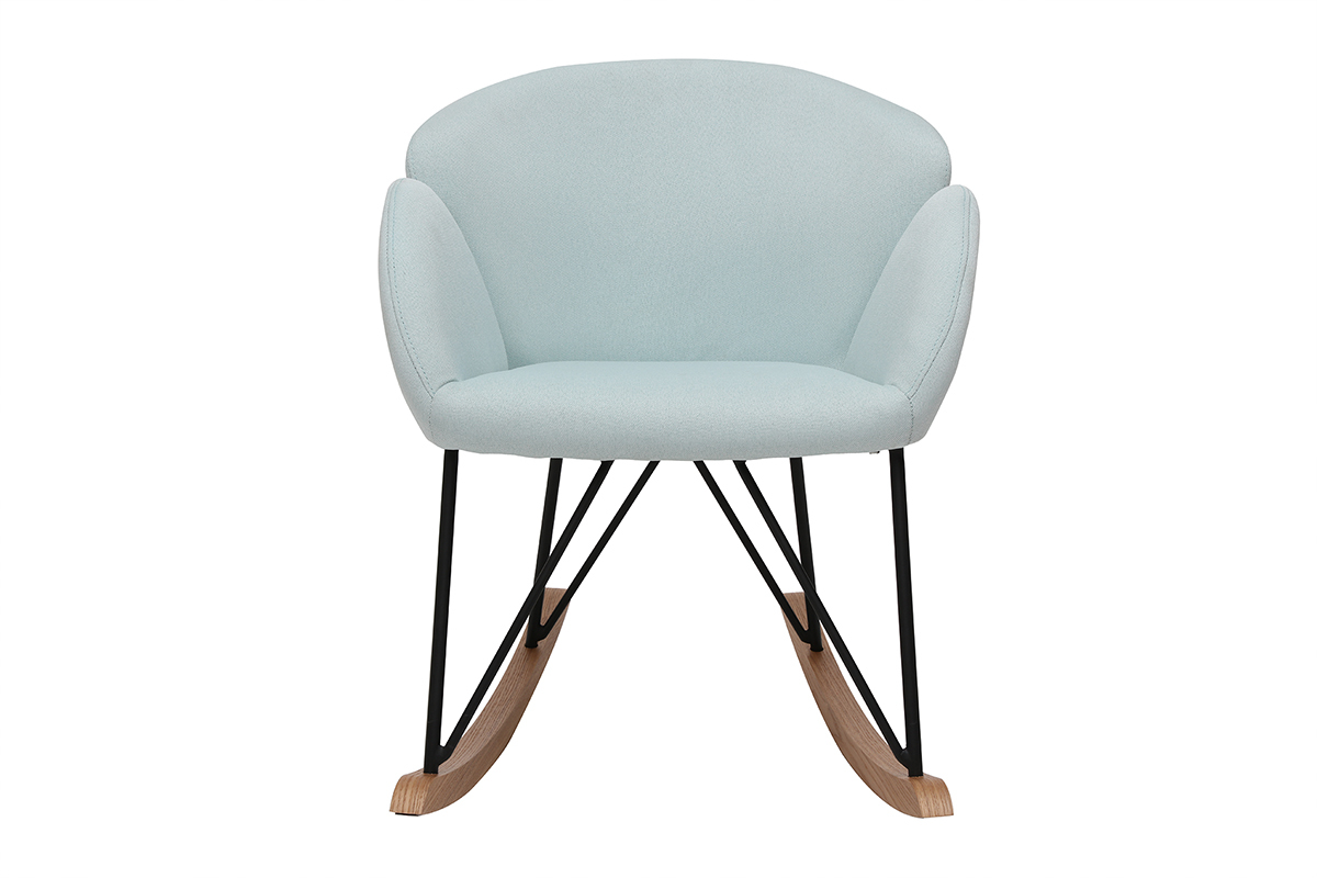Rocking chair design tissu menthe  l'eau RHAPSODY
