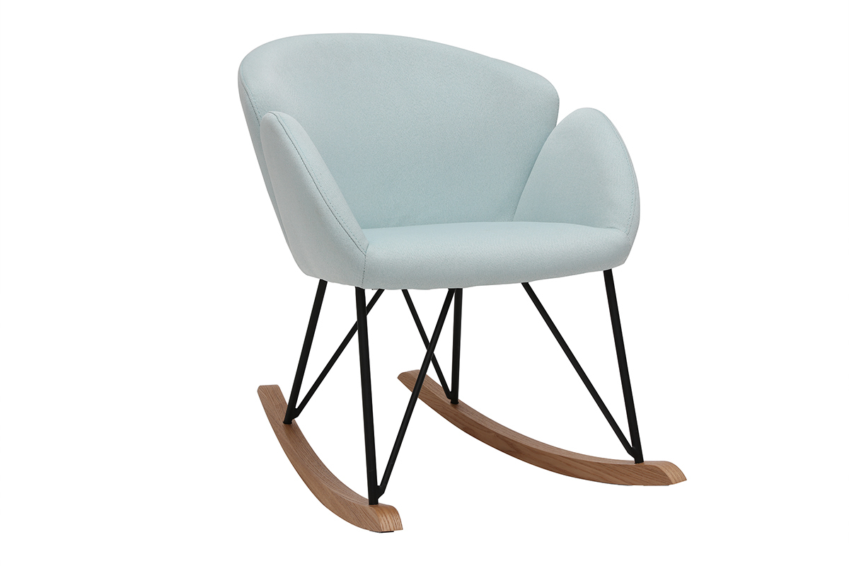 Rocking chair design tissu menthe  l'eau RHAPSODY