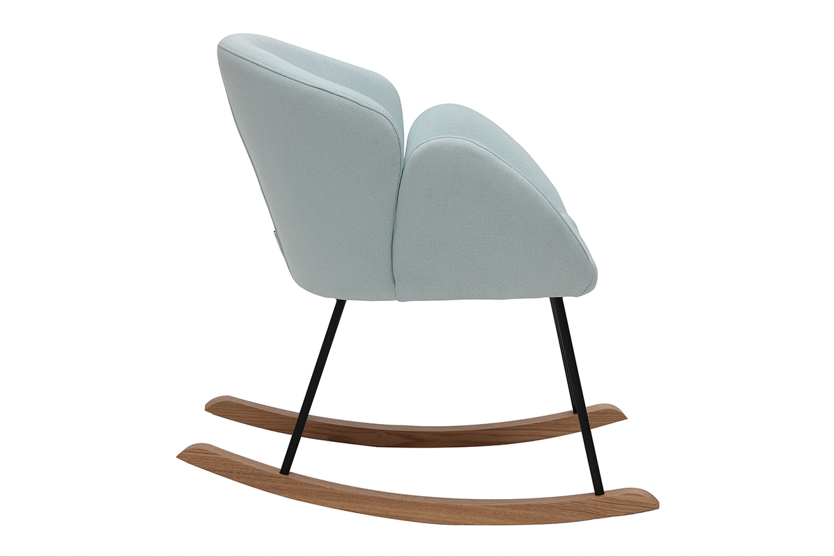 Rocking chair design tissu menthe  l'eau RHAPSODY