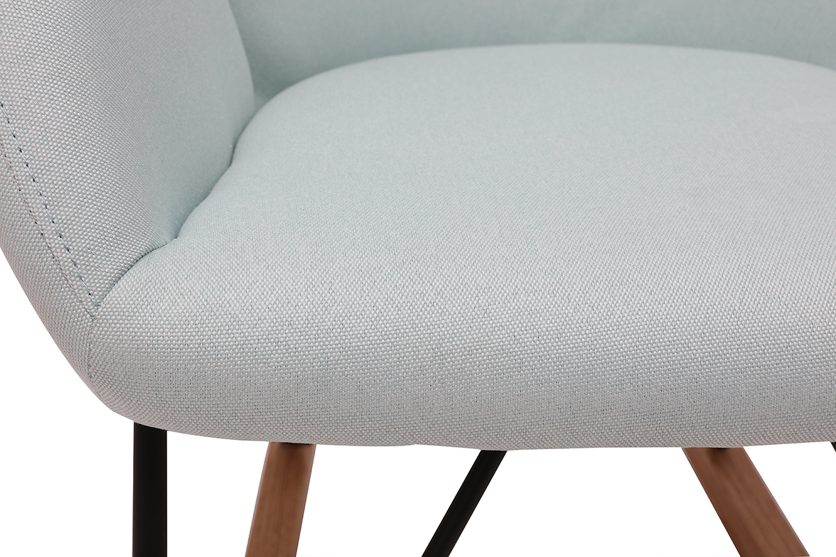 Rocking chair design tissu menthe  l'eau RHAPSODY