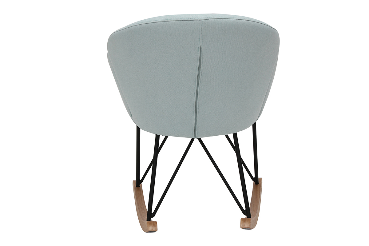 Rocking chair design tissu menthe  l'eau RHAPSODY