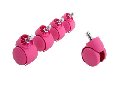 Roulettes fauteuil de bureau roses (lot de 5)
