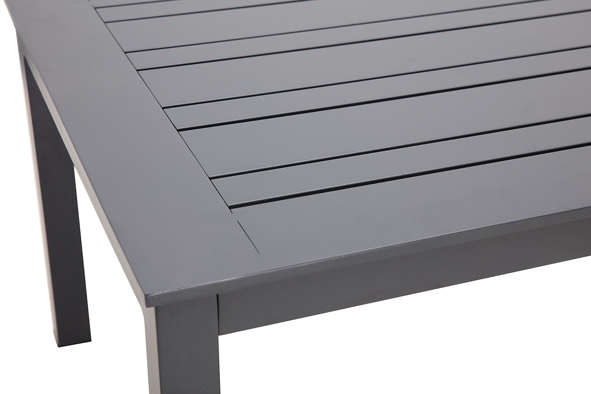 Salon de jardin en aluminium et cordes grises LAGOS