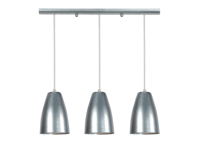 Suspension barre design 3 lumi&egrave;res chrom&eacute; FRIDAY