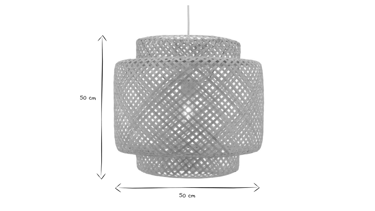 Suspension bohme en bambou tress D50 cm WILD