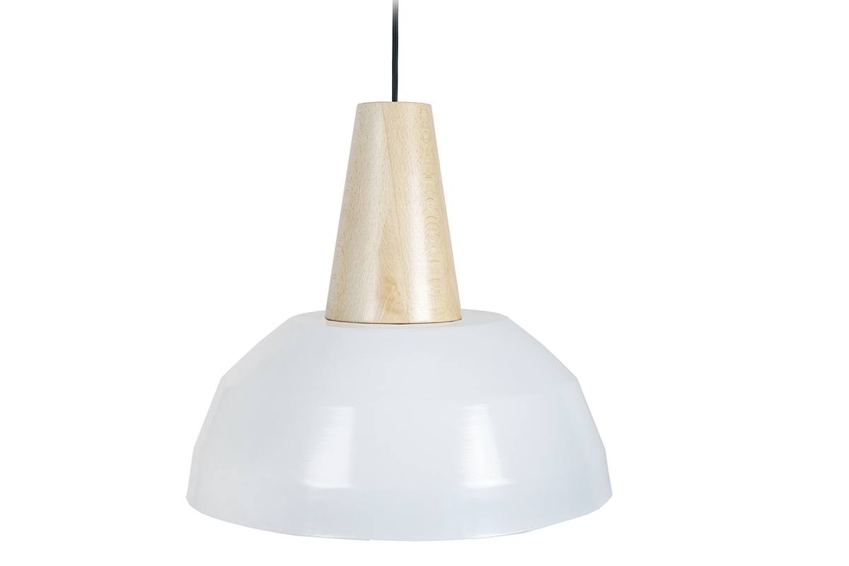 Suspension design blanc et bois PULSE