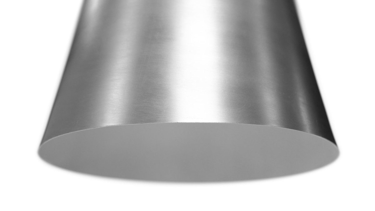Suspension design en mtal acier gris chrom D40 cm COROLA L