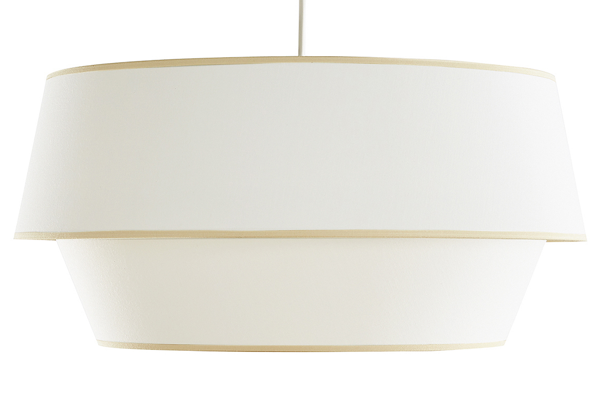 Suspension design en tissu coton blanc cass D45 cm SENSA