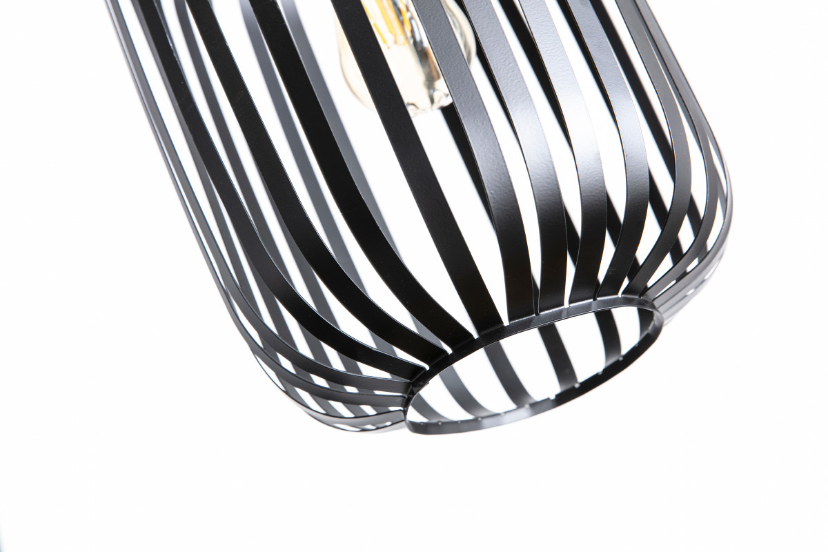 Suspension design m�tal noir ALVEOL