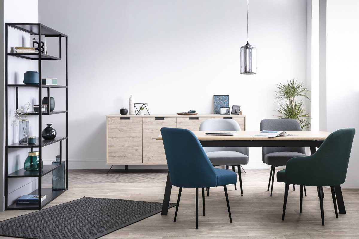 Suspension design verre souffl� transparent noir MILAN