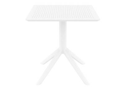Table &agrave; manger carr&eacute;e design blanche int&eacute;rieur / ext&eacute;rieur OSKOL