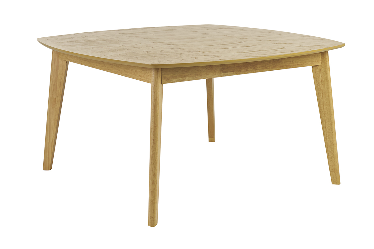 Table  manger carre scandinave bois clair chne L140 cm LEENA