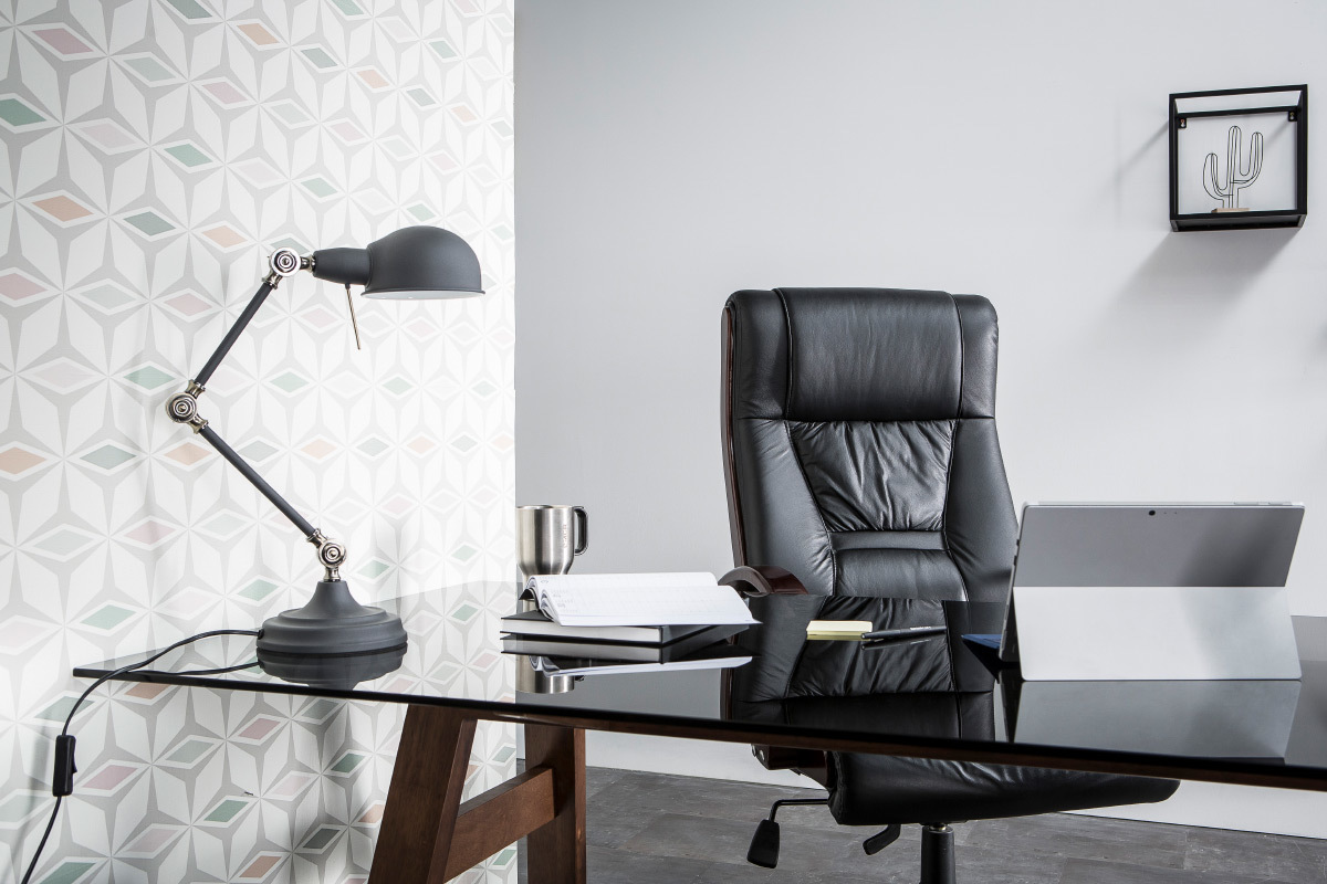 Table � manger design avec plateau en verre fum� noir 180 cm BACCO