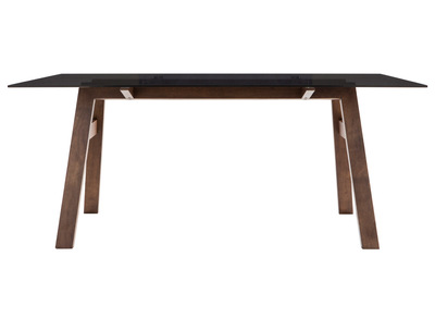 Table &agrave; manger design avec plateau en verre fum&eacute; noir 180 cm BACCO
