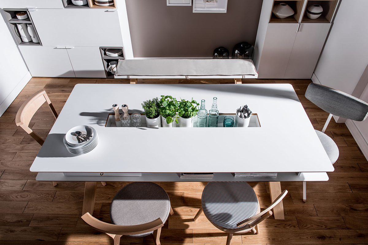 Table � manger design avec rangements 200cm WITTY