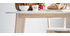 Table à manger design blanc et bois clair L120 cm LEENA