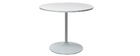 Table à manger design blanc ronde D90 cm CALISTA
