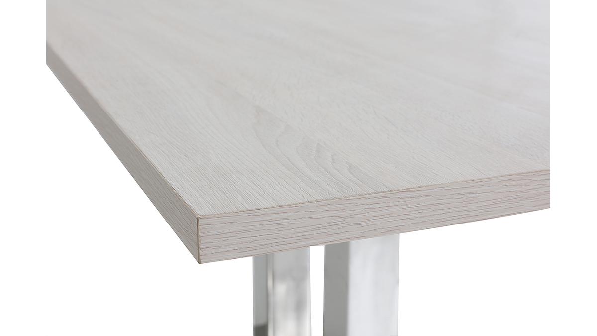 Table à manger design bois blanchi L150 cm FILIA