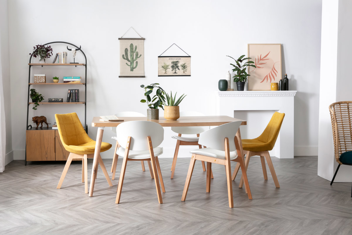 Table � manger design en ch�ne clair L160 cm TOTEM