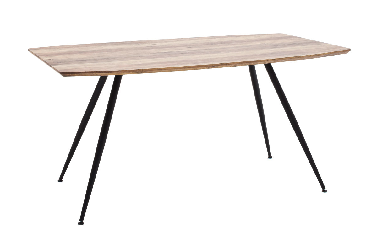 Table � manger design finition ch�ne sauvage et m�tal BOCCA