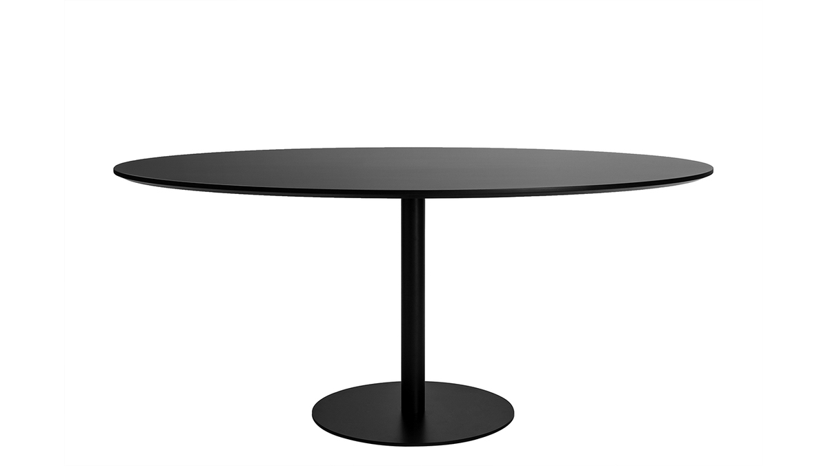 Table  manger design noire ovale L170 cm HALIA
