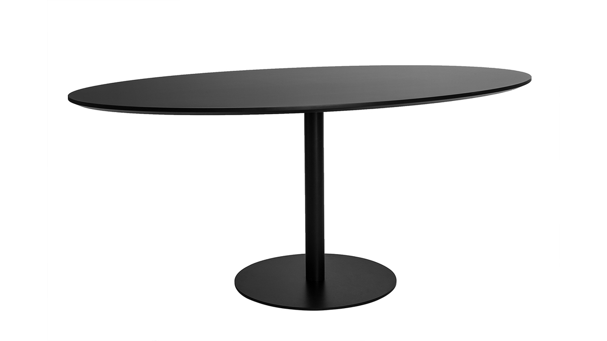 Table  manger design noire ovale L170 cm HALIA