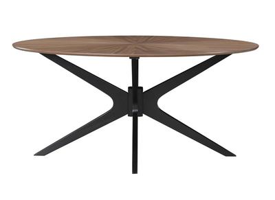 Table à manger design ovale noyer L160 cm DIELLI