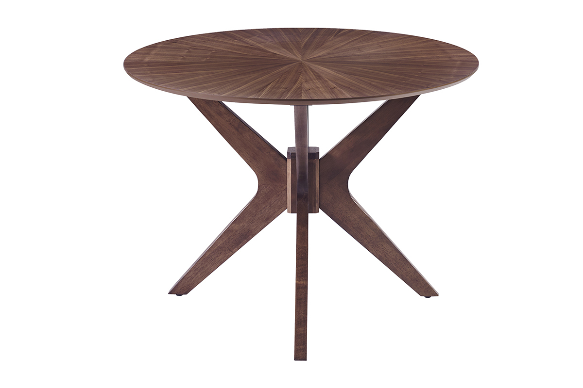 Table  manger design ovale noyer L160 cm DIELLI