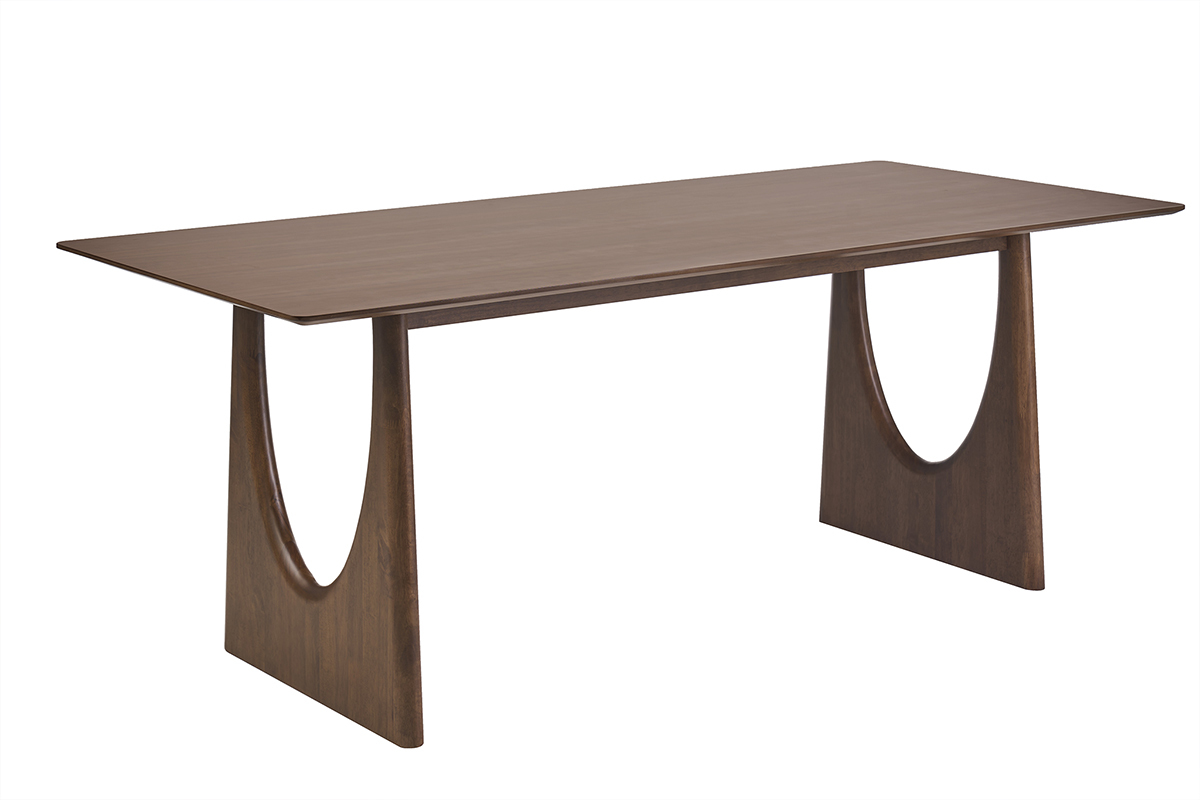 Table � manger design rectangulaire en bois fonc� noyer L200 cm KUALA