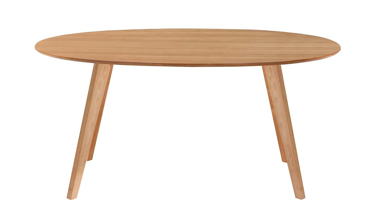 Table  manger design scandinave ovale bois clair L160 cm MARIK