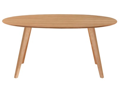 Table &agrave; manger design scandinave ovale ch&ecirc;ne MARIK