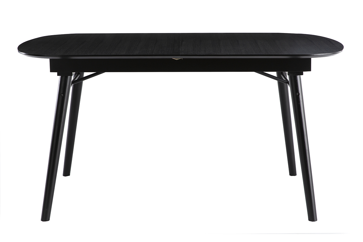 Table � manger extensible bois noir et gris L150-180 cm SHELDON