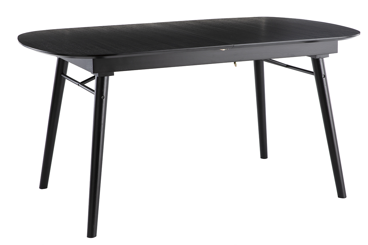 Table � manger extensible bois noir et gris L150-180 cm SHELDON
