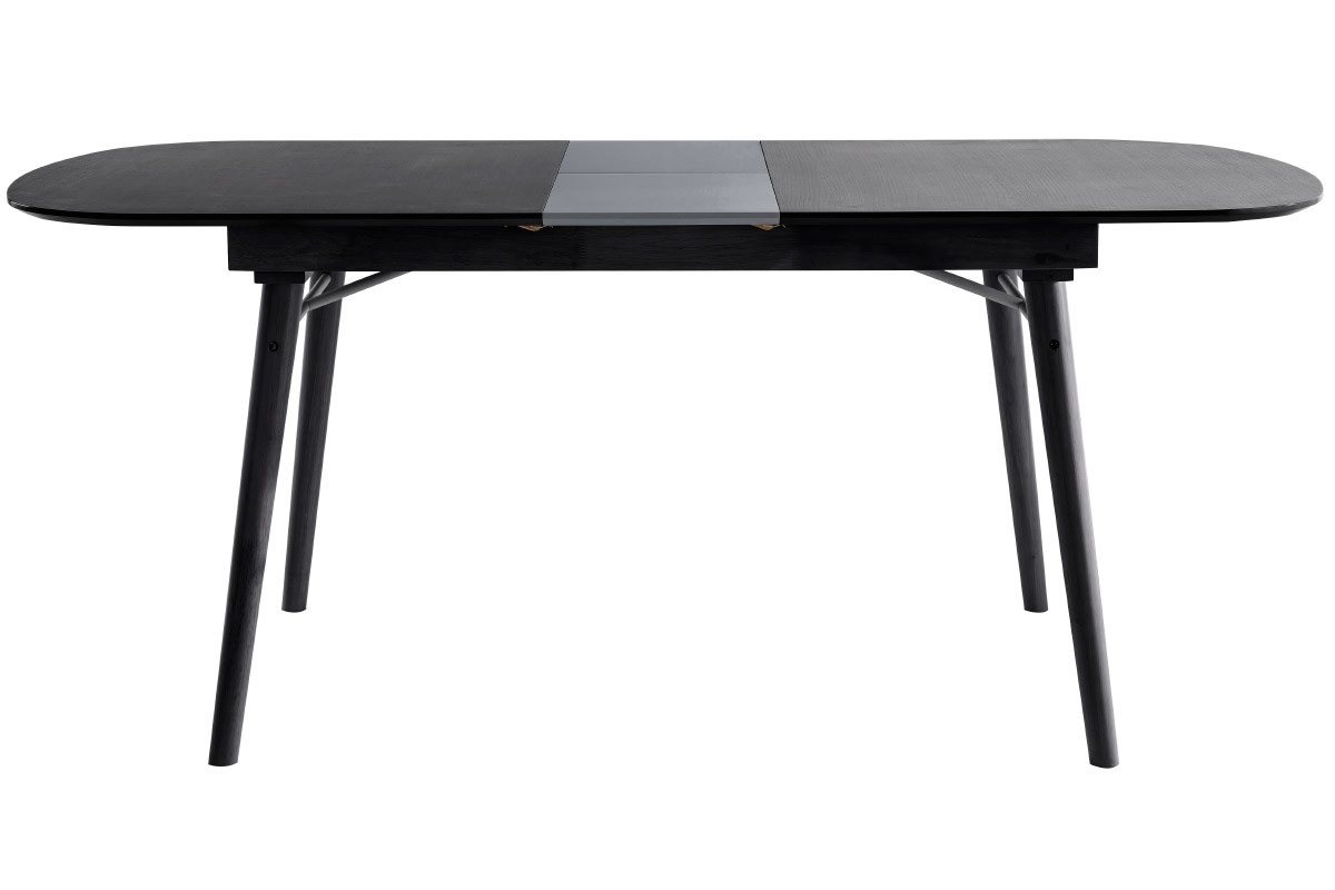 Table � manger extensible bois noir et gris L150-180 cm SHELDON
