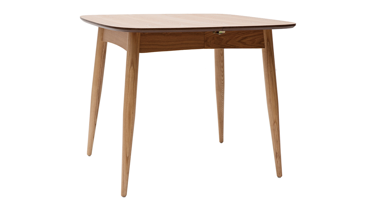 Table  manger extensible carre en bois clair L90-130 cm NORDECO