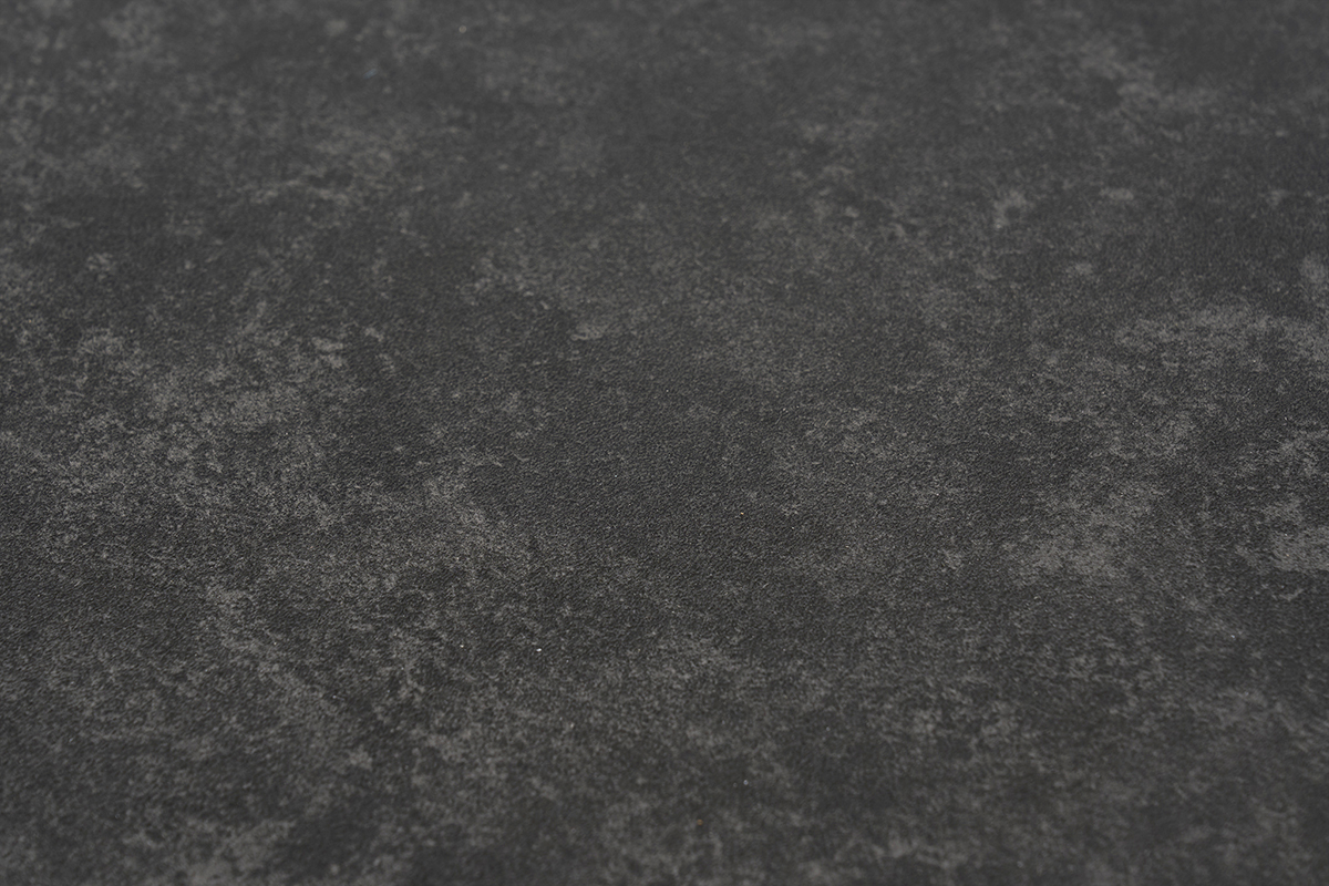 Table � manger extensible en c�ramique noire et m�tal L168-210 cm MELZA