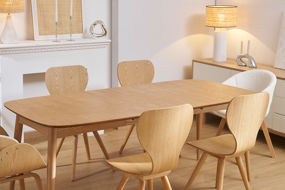 Table  manger extensible noyer L130-190 cm NORDECO