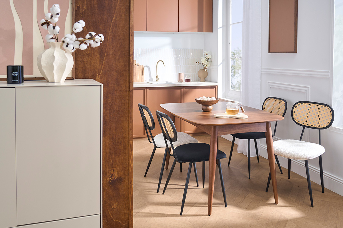 Table � manger extensible noyer L130-190 cm NORDECO