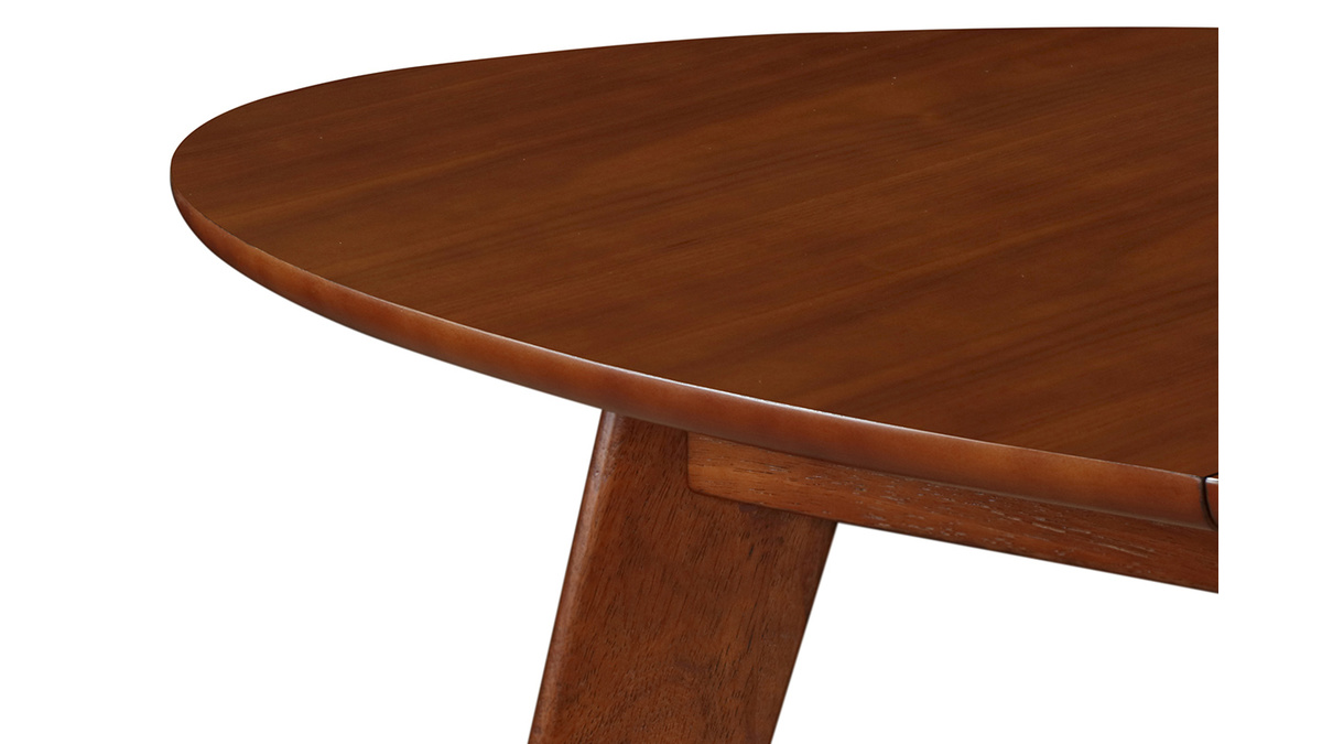 Table  manger extensible ovale en bois fonc L150-200 MARIK