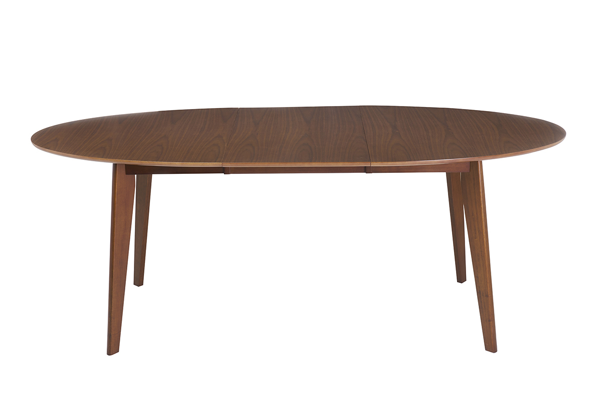 Table  manger extensible ovale en bois fonc L150-200 MARIK