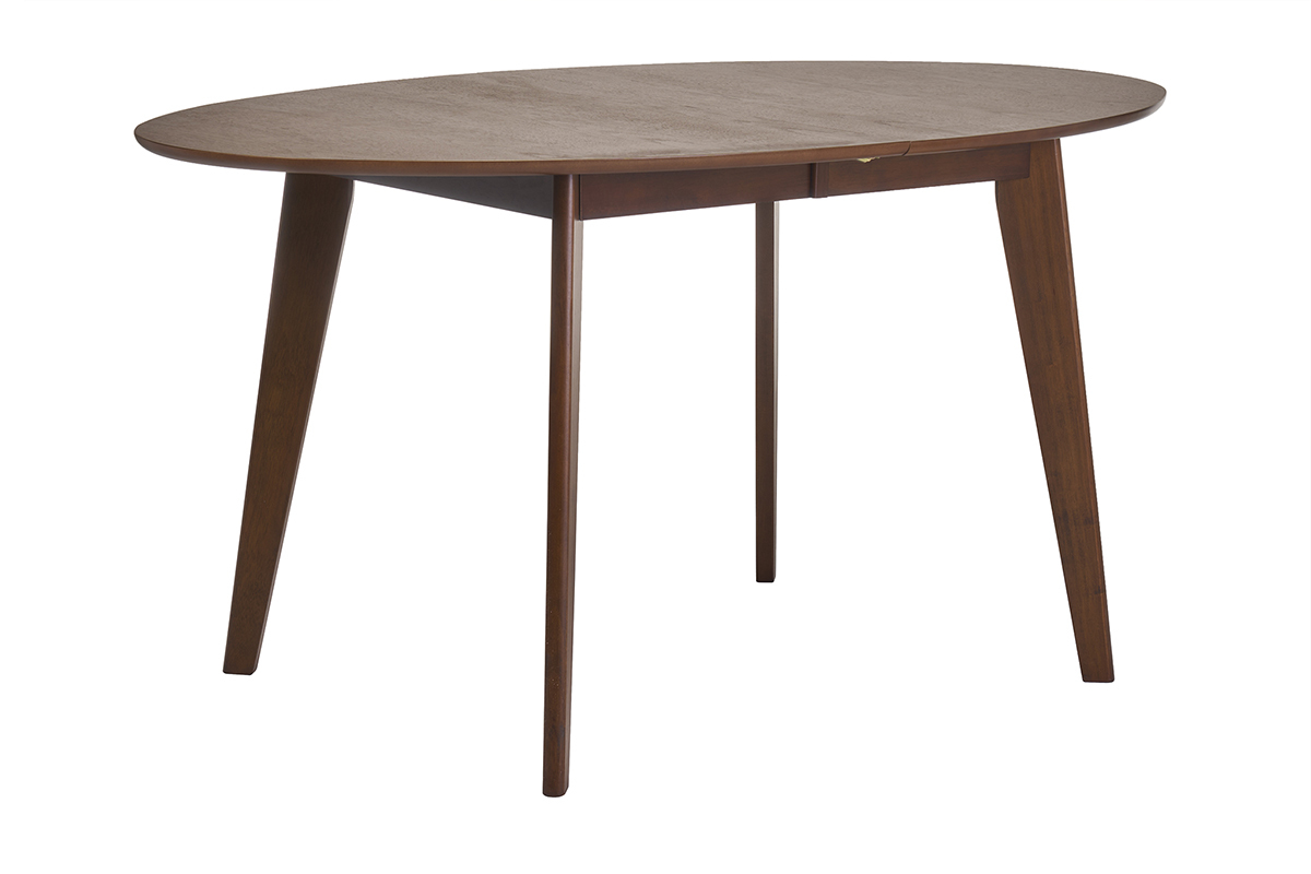 Table  manger extensible ovale en bois fonc L150-200 MARIK