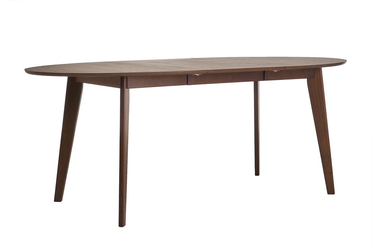 Table  manger extensible ovale en bois fonc L150-200 MARIK