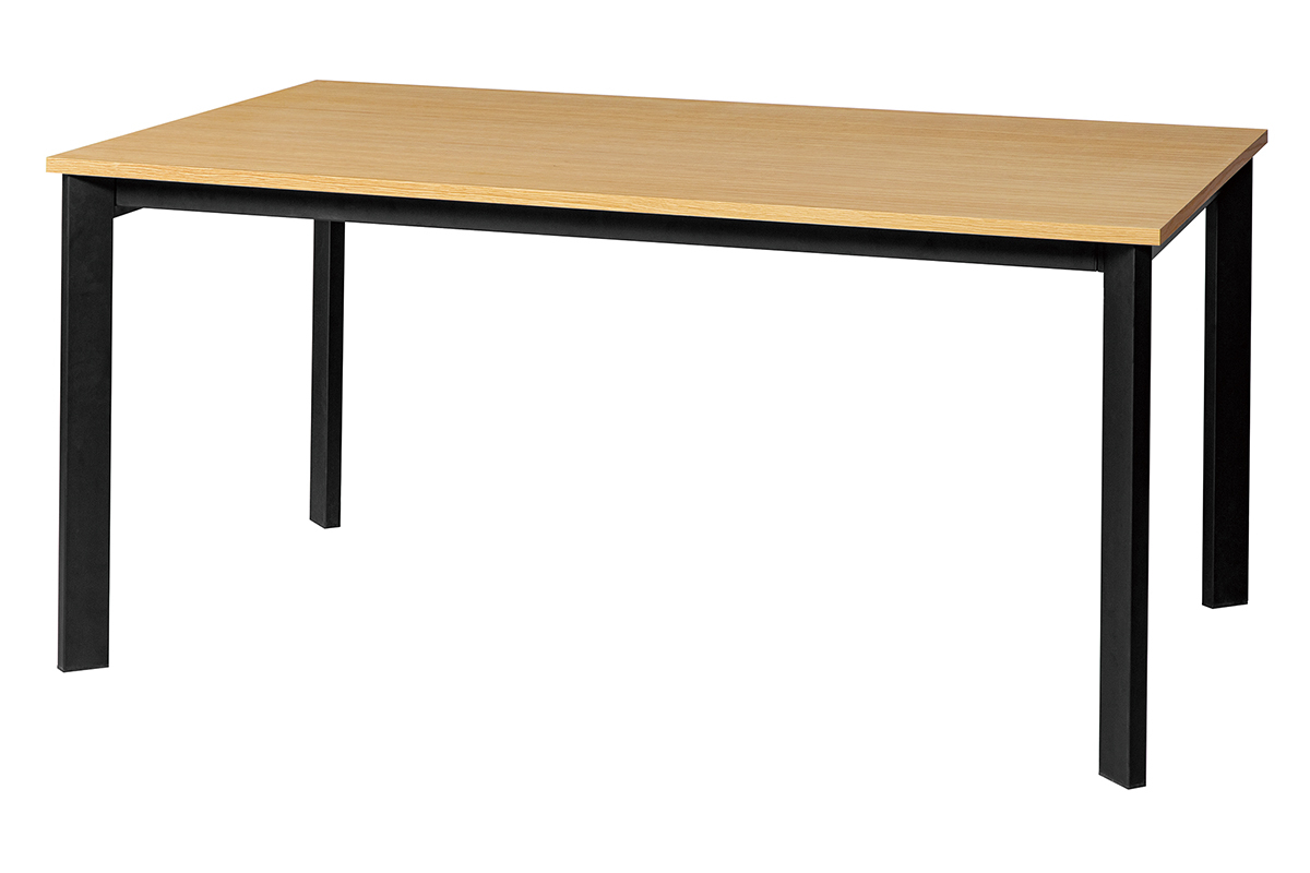 Table � manger extensible placage ch�ne et m�tal L162-232 cm MEEVLA
