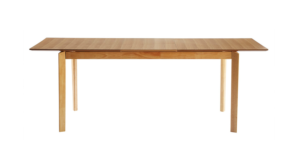 Table à manger extensible rectangulaire bois frêne L160-210 cm BONAVISTA