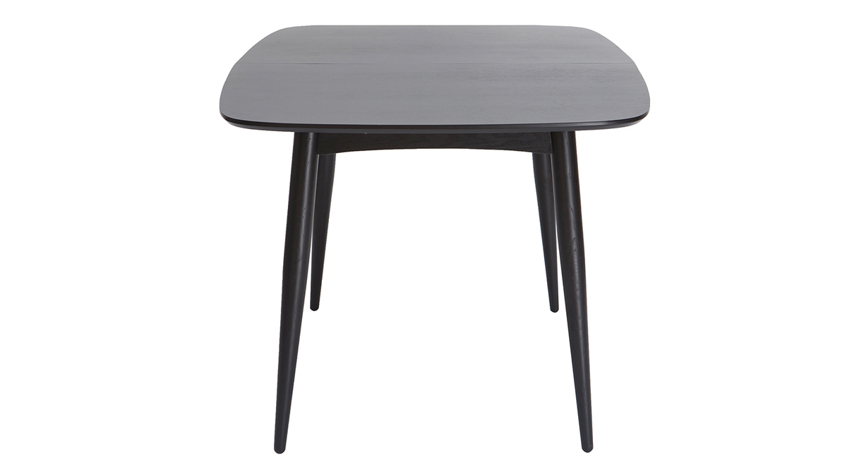 Table  manger extensible rectangulaire en bois noir L130-160 cm NORDECO