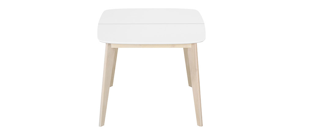 Scandinave 130 Extensible Bois L90 Et Manger Table Blanche À Carrée qzUpMSV