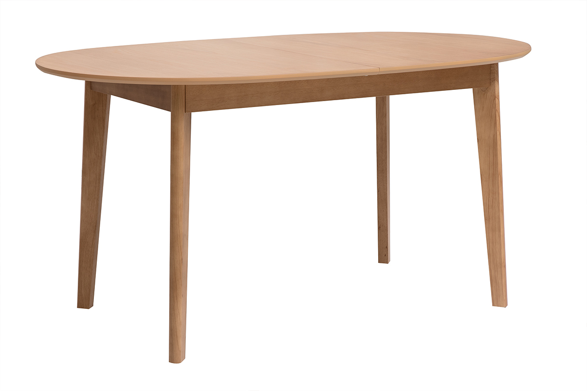 Table � manger ovale extensible en bois clair ch�ne L150-200 cm ANSEL