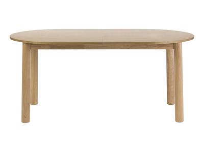 Table &agrave; manger ovale extensible en bois clair fr&ecirc;ne L180-230 cm CLAUDIE