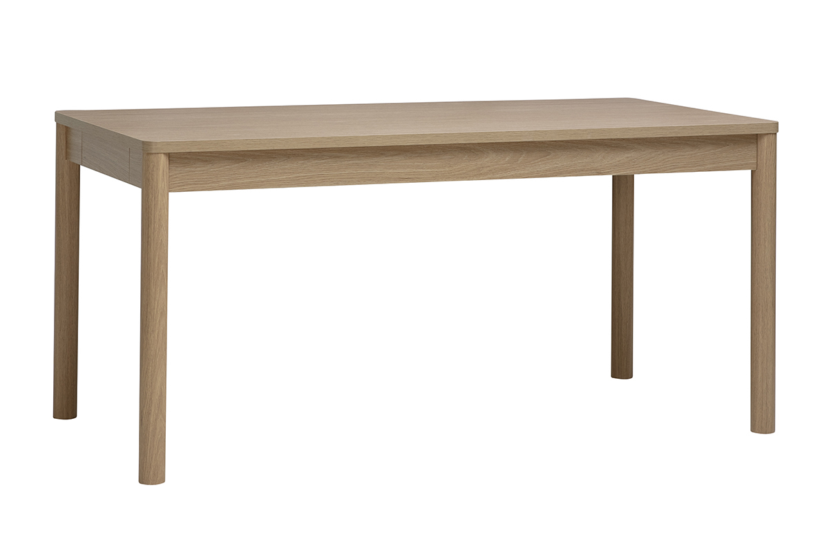 Table � manger rectangulaire avec rangements finition bois clair ch�ne L160 cm IZZIE