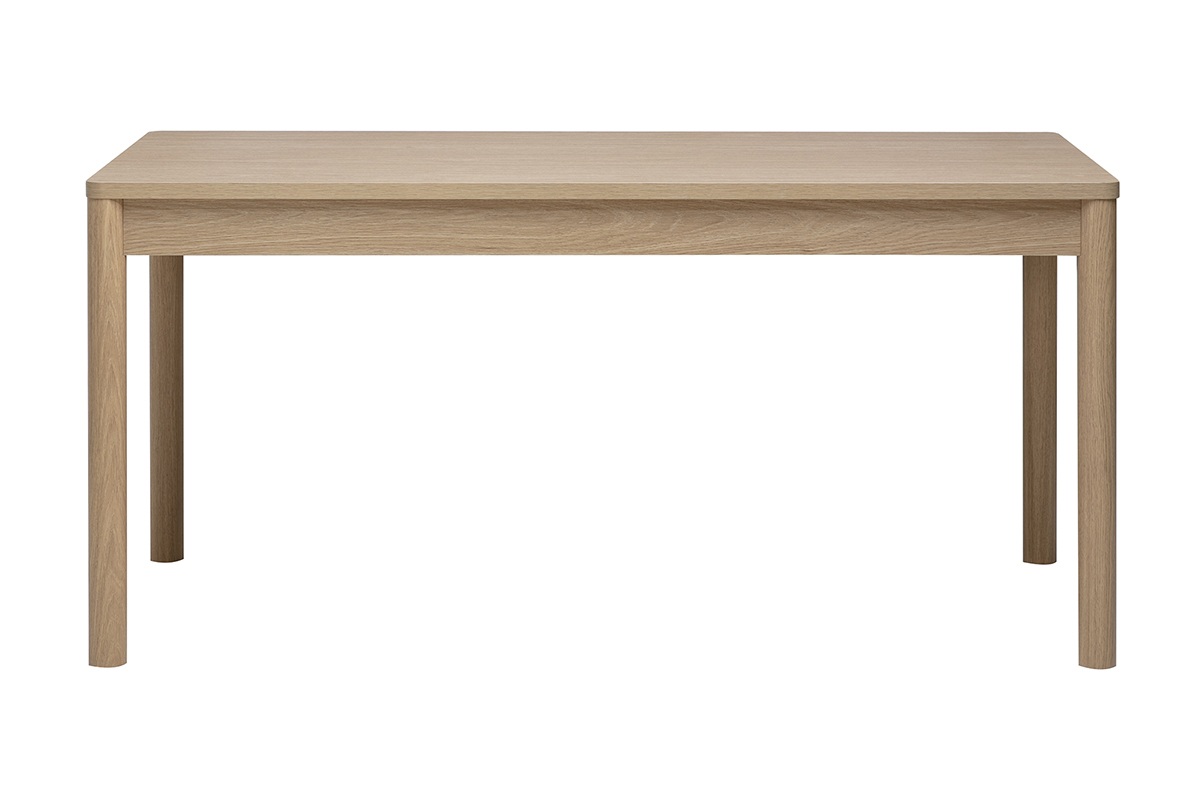 Table � manger rectangulaire avec rangements finition bois clair ch�ne L160 cm IZZIE